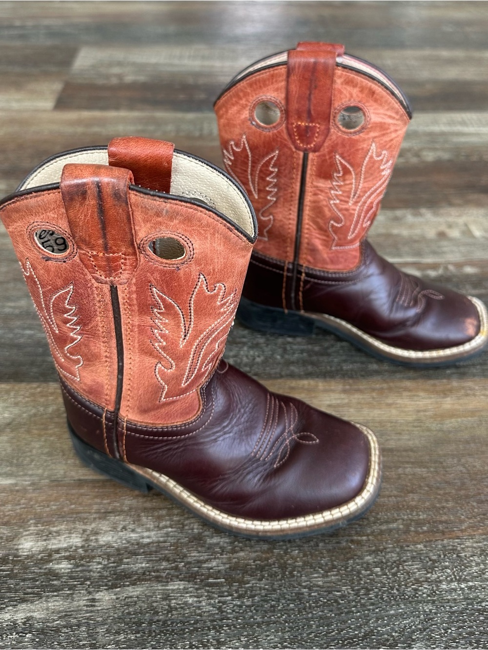 Old West Kids Cowboy Boots Size 8